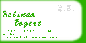 melinda bogert business card